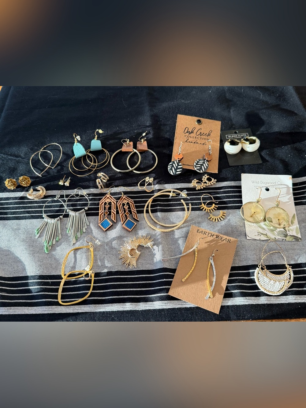 20 Pair of Earrings. Hoops, studs, Huggies